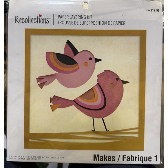 Recollections Other - Recollections Birds Paper Layering Craft Kit  New